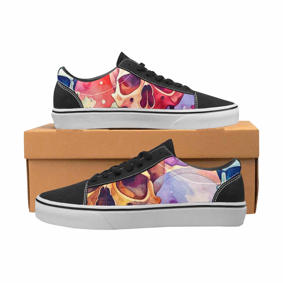 WOMEN'S Kulls - Watercolor Canvas Lace-Up Aesthetic Shoes