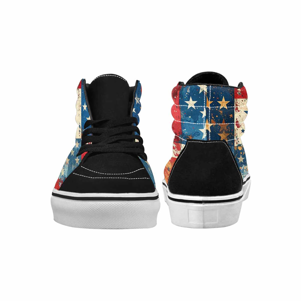 WOMEN'S American Flag Stars High Top Canvas Y2K Custom Sneakers