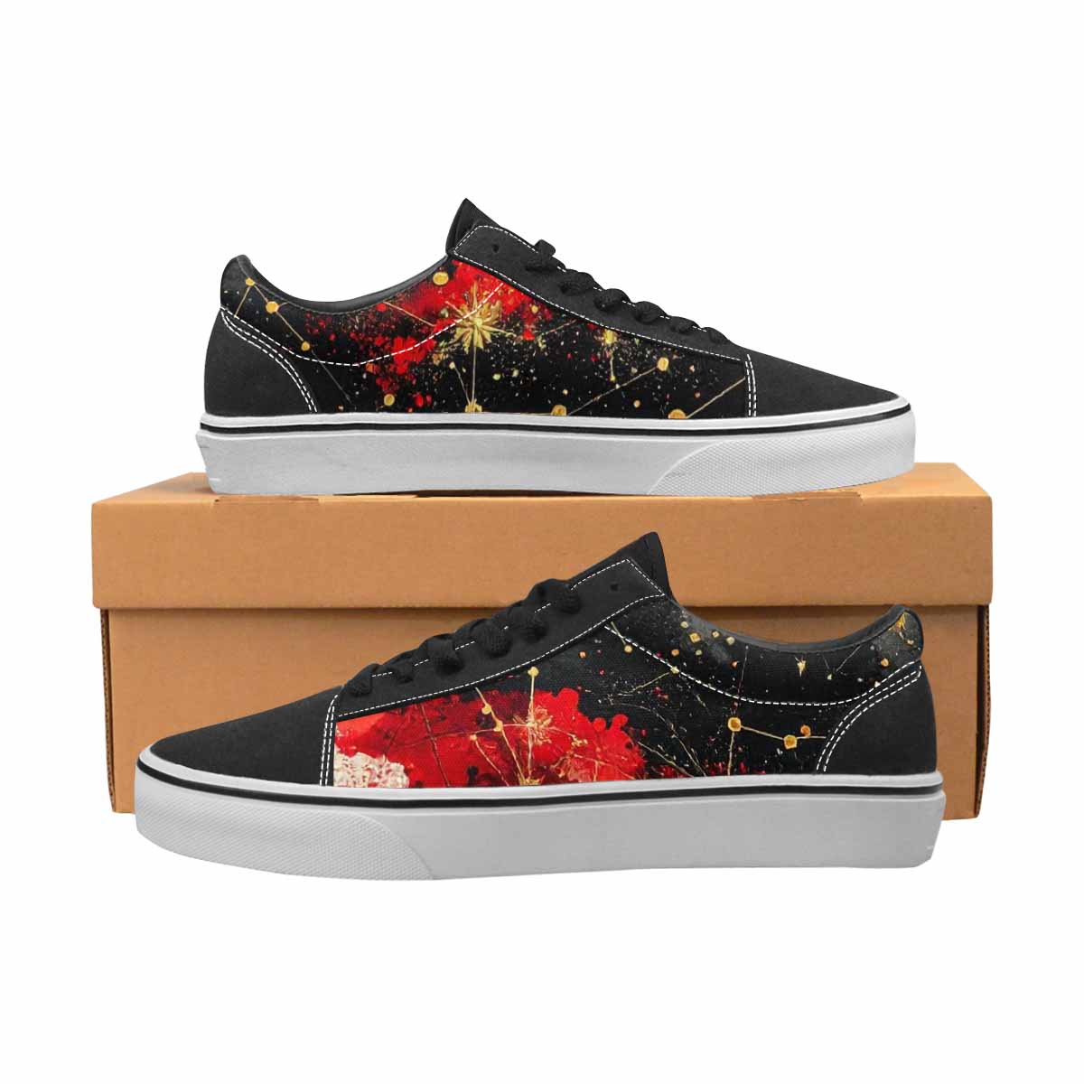 WOMEN'S Zodiac Constellation Lace-Up Canvas Vivid Sneakers