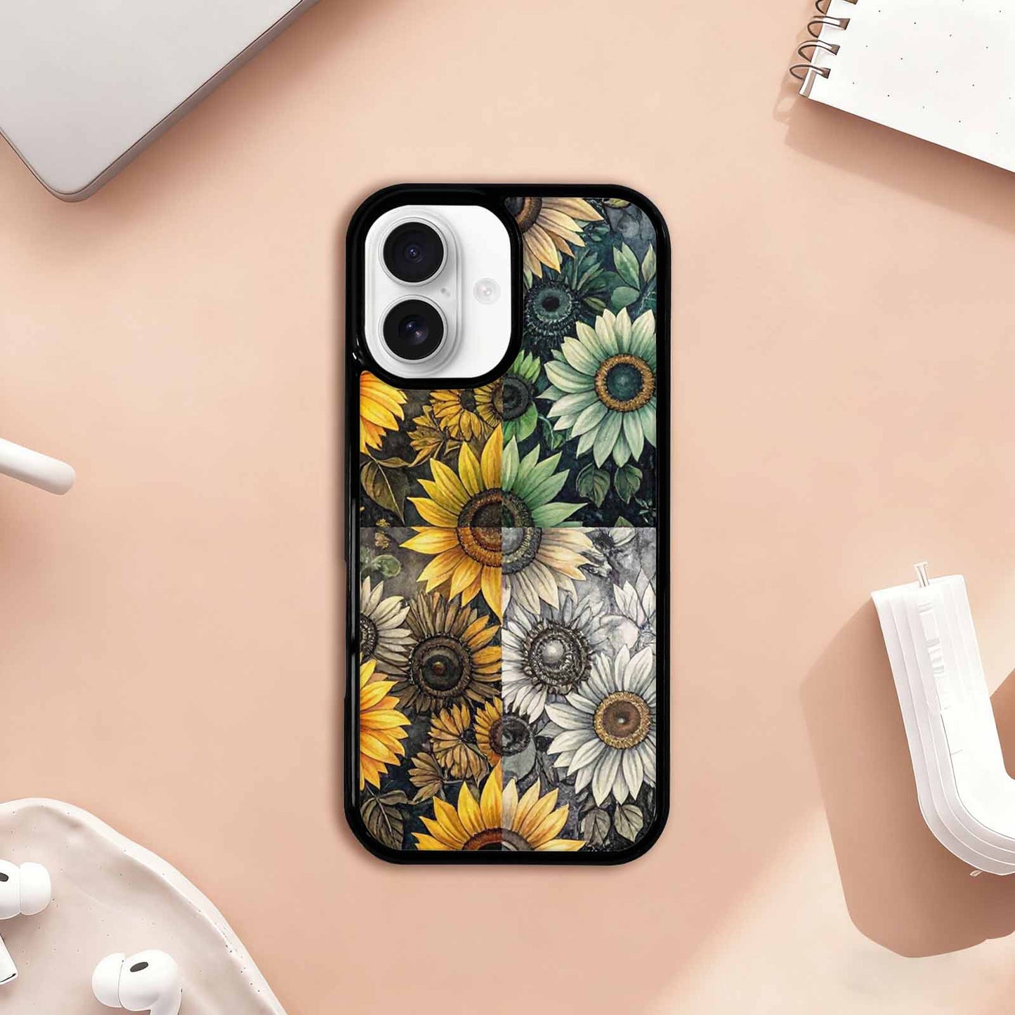 iPhone 17 Case — Small Sunflower Pattern, Randomly Floral, Custom Phone Case