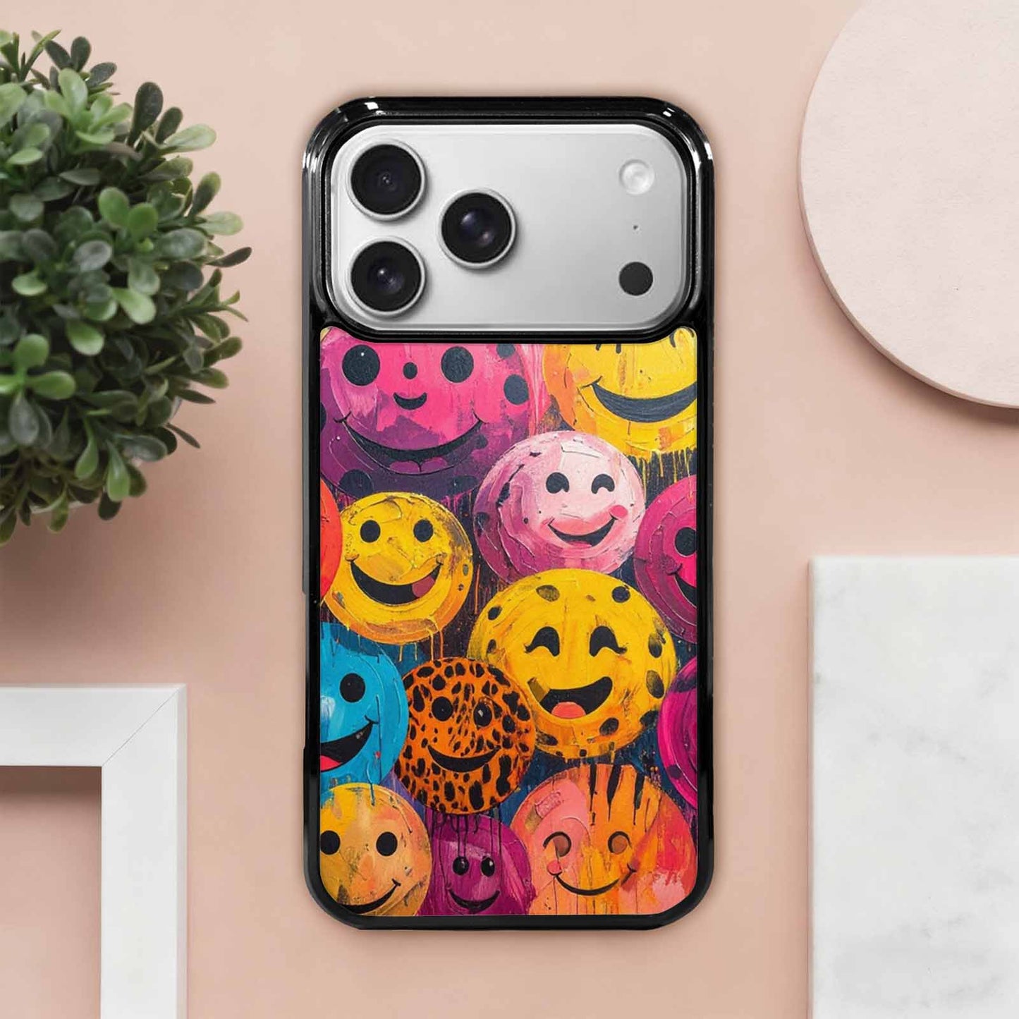iPhone 17 Pro Max Case — Smiley Faces Animal Printsmile Animal Print, Custom Made Phone Cover