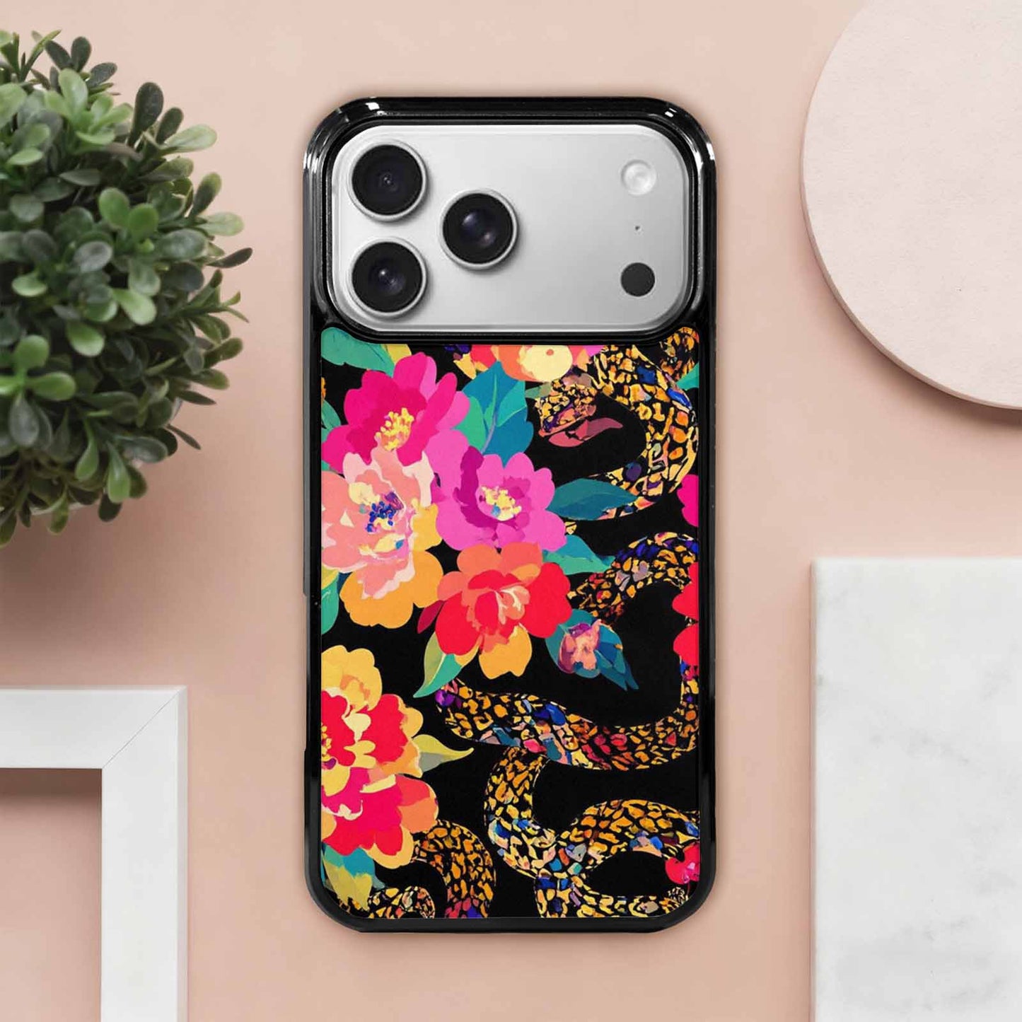 iPhone 17 Pro Max Case — Snakes Print Floral Seamless Floral, Custom Print Case Cover
