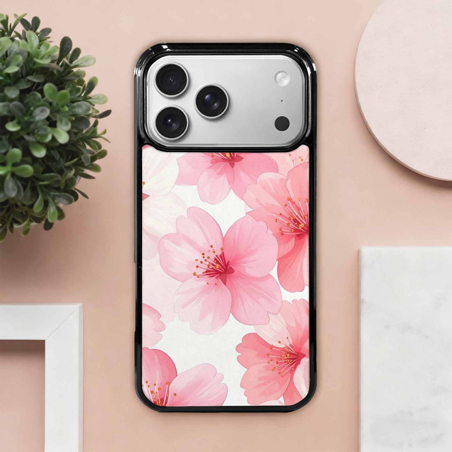iPhone 17 Pro Max Case — Japanese Cherry Blossom Pattern, Floral, Custom Phone Case