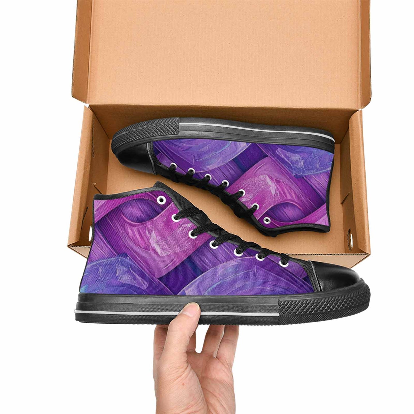 MEN'S Bisexual Flag Color High Top Canvas Vivid Shoes