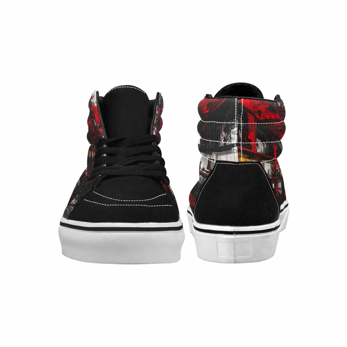 MEN'S Liminal Space Fragment High Top Canvas Wallpaper Art Custom Sneakers