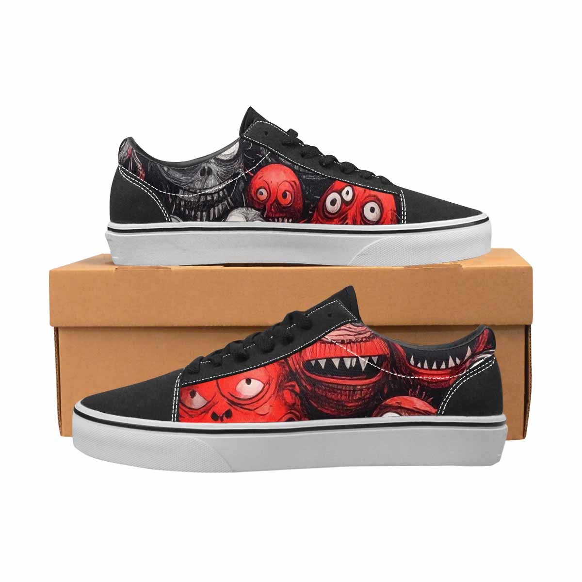 WOMEN'S Monsters (general) Lace-Up Canvas Surreal Shoes