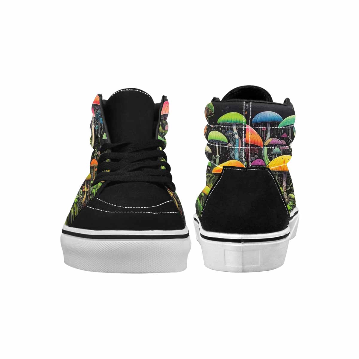 MEN'S Rainbow Drip Mushrooms High Top Canvas Aesthetic Shoes