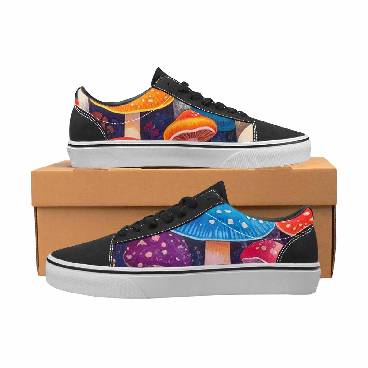 WOMEN'S Mushrooms (general) Lace-Up Canvas Dreamcore Custom Shoes