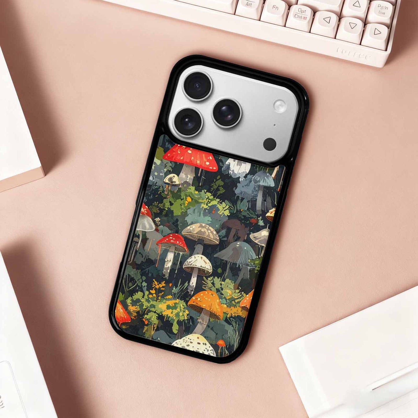 iPhone 17 Pro Case — Mushrooms Camomushrooms Patter Cwy Camo, Custom Phone Case