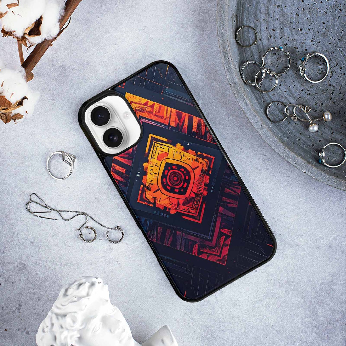 iPhone 16 Plus Case — Wild Tribal Ripple, Personalized Phone Case