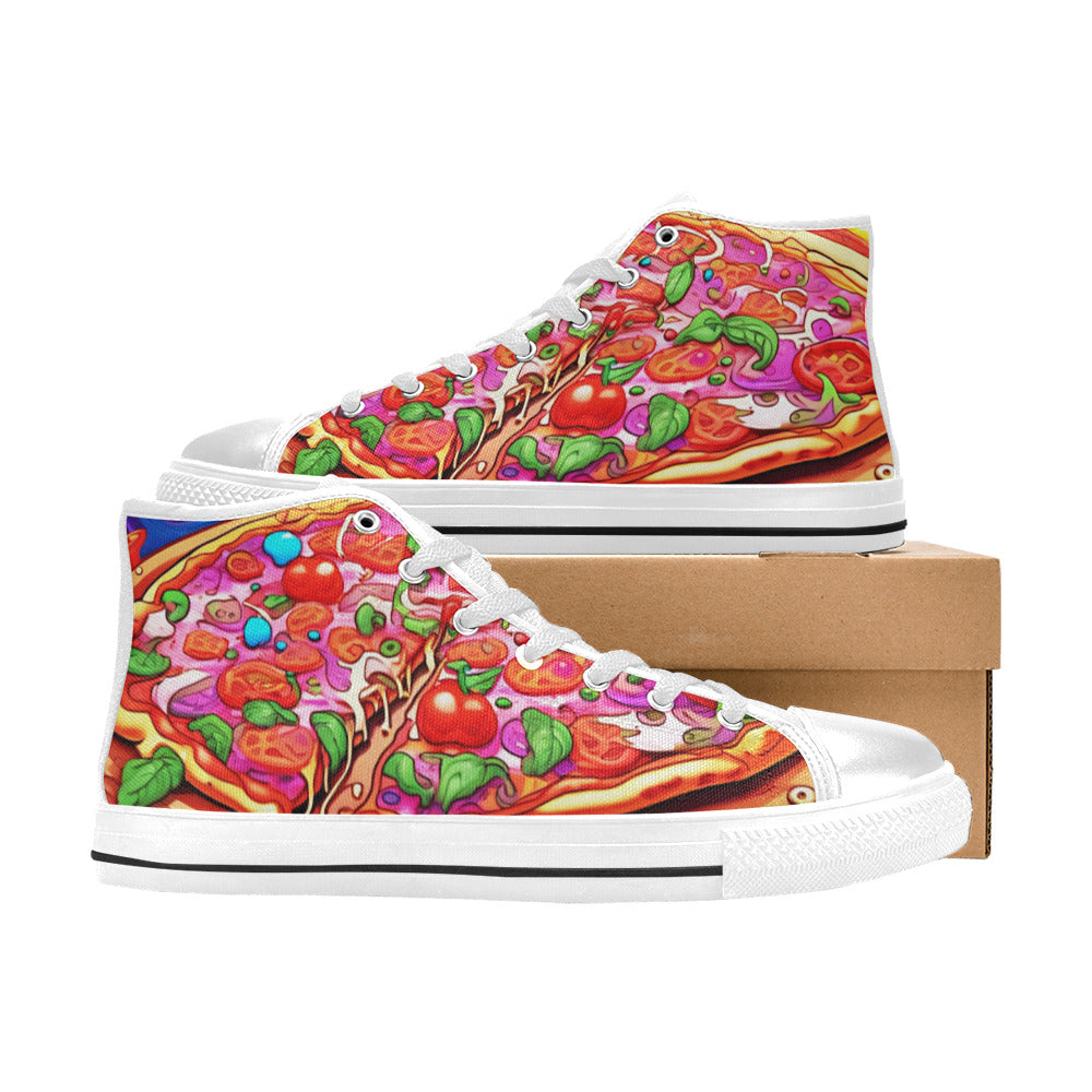 MEN'S Chill Pizza Fantasy Art High Top Canvas Dreamcore Custom Sneakers