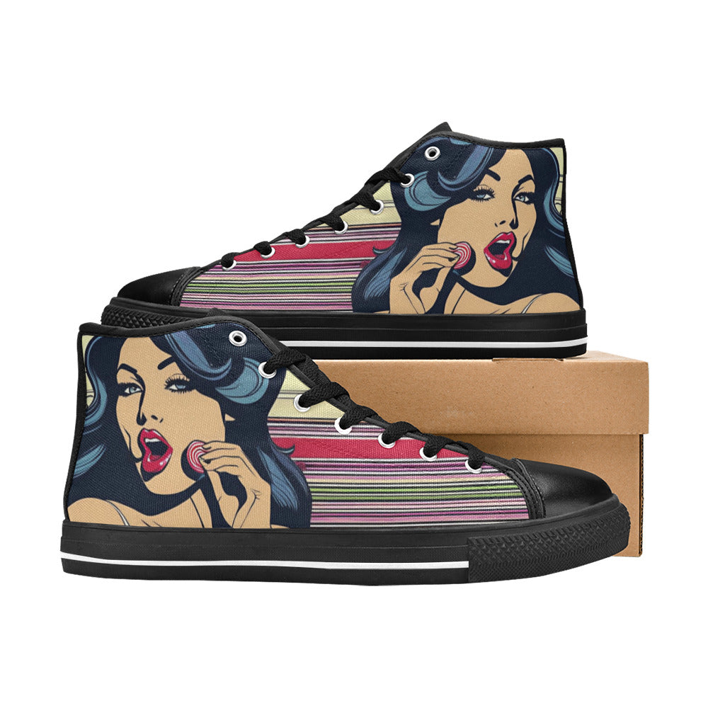 MEN'S Chill Woman Art Men’S High Top Canvas Y2K Custom Sneakers