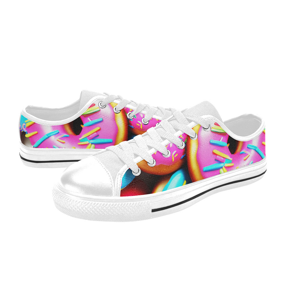 MEN'S Cc Donut Art Canvas Dark Academia Custom Sneakers
