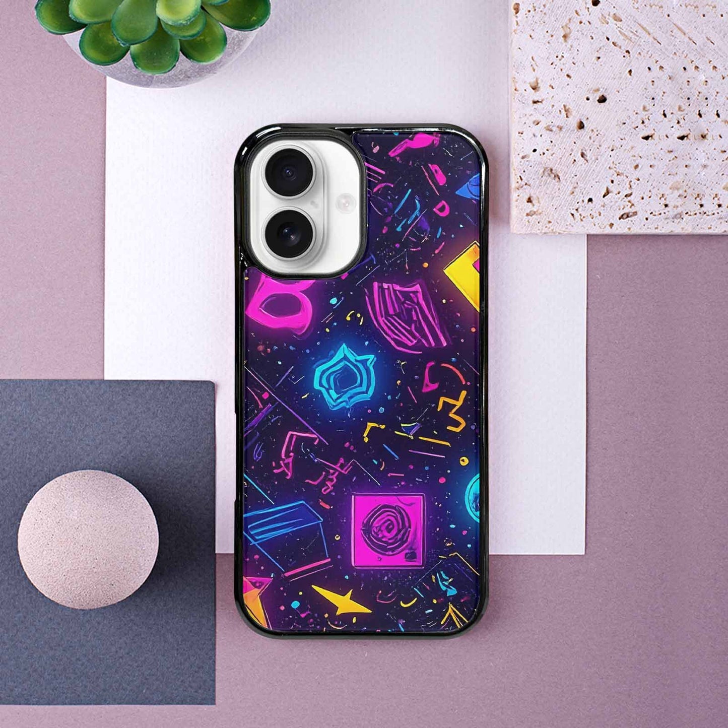 iPhone 16 Case — 80s Retro Motif 80s Retro Motifs, Custom Phone Case