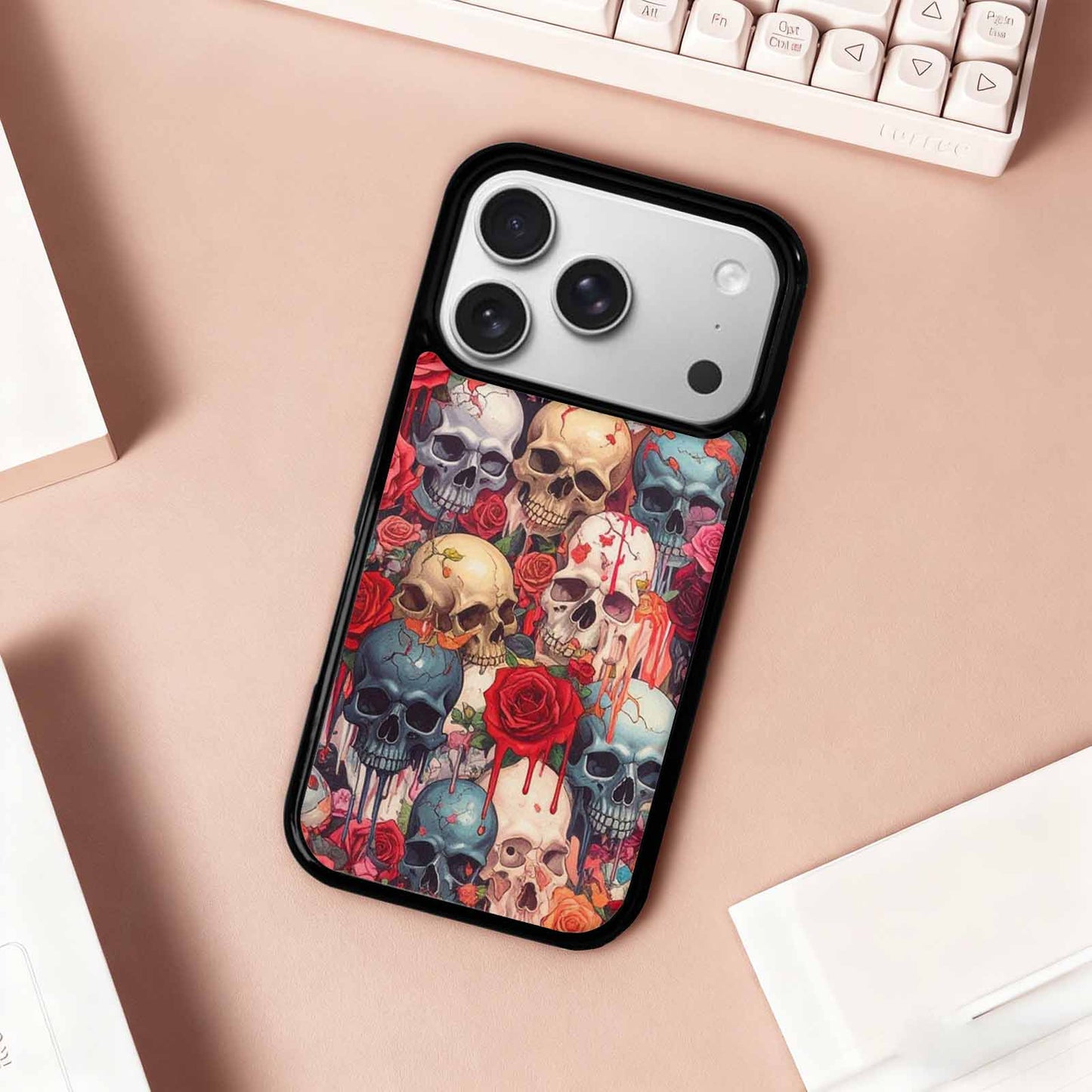 iPhone 17 Pro Case — Skulls And Roses Skulls And Gothic, Unique Phone Case Design
