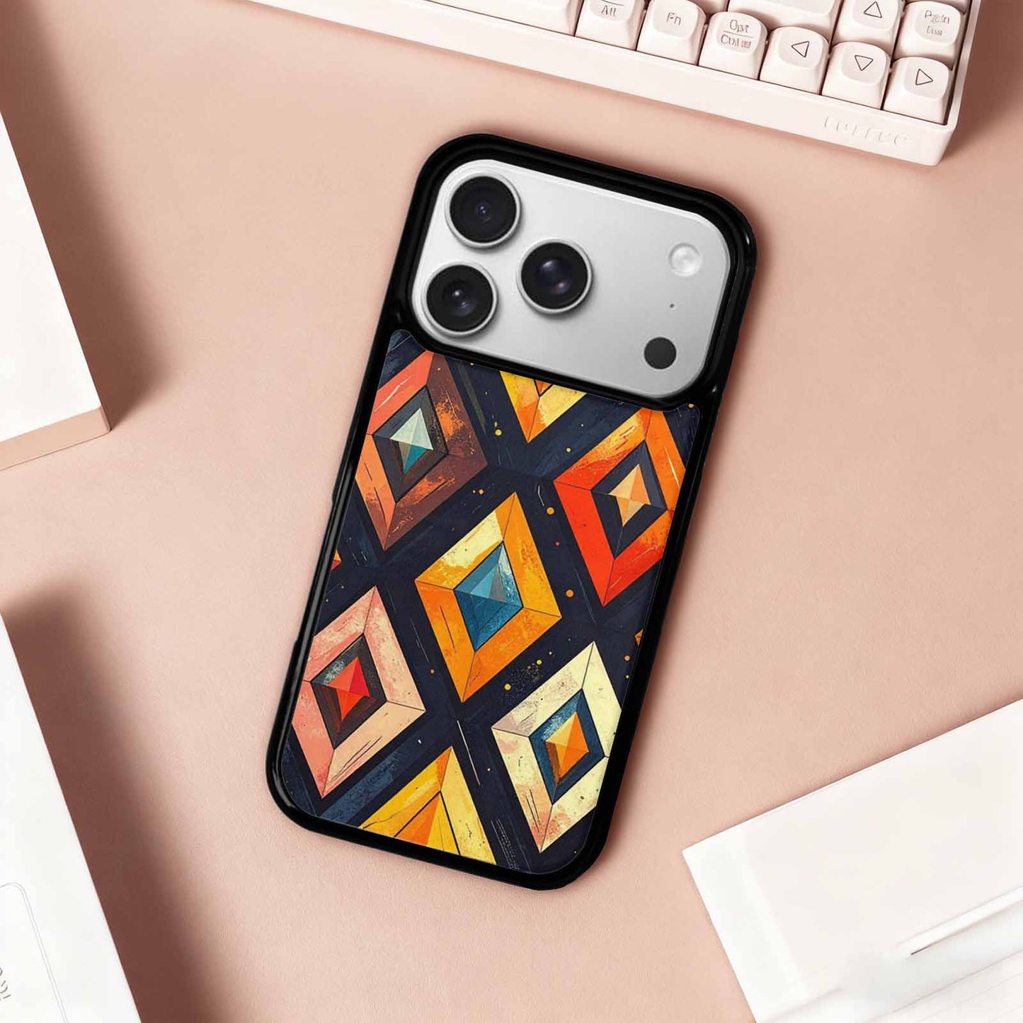 iPhone 17 Pro Case — Vintage Summer Diamond Retro Vintage, Customized Protective Case