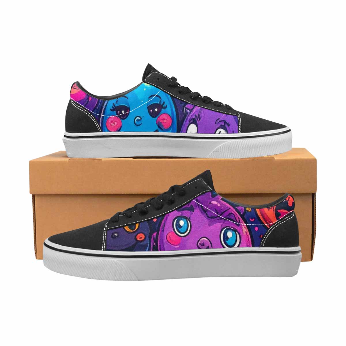 WOMEN'S Funny Looking Cartoon Canvas Lace-Up Dreamcore Shoes