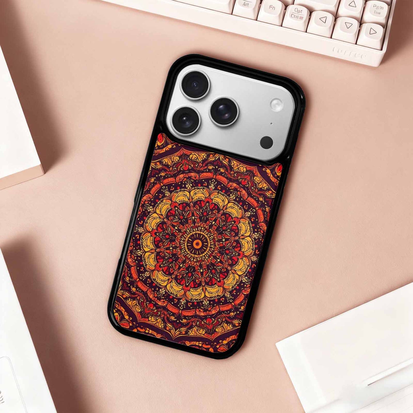 iPhone 17 Pro Case — Mandala Lions Original Art, Personalized Phone Case
