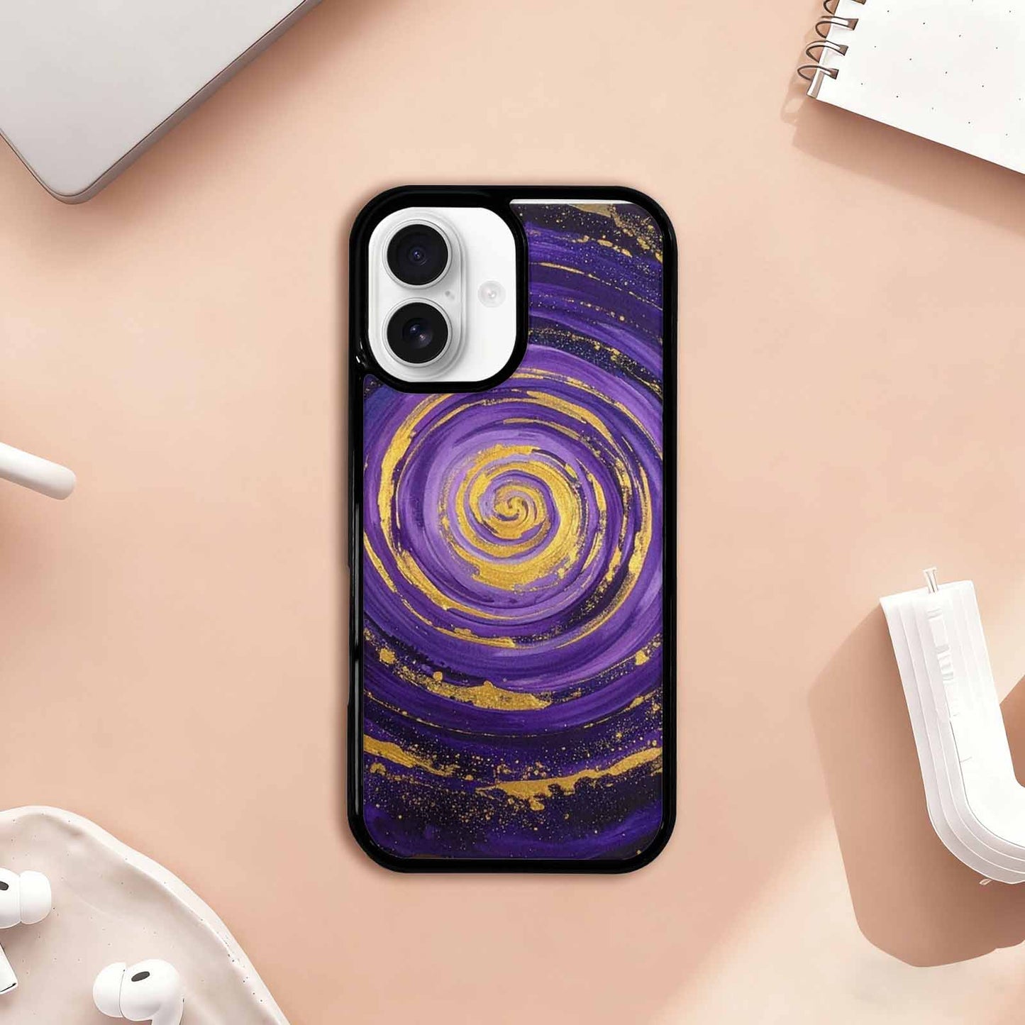 iPhone 17 Case — Starry Night Nebula Brushstroke Custom Galaxy, Custom Phone Case
