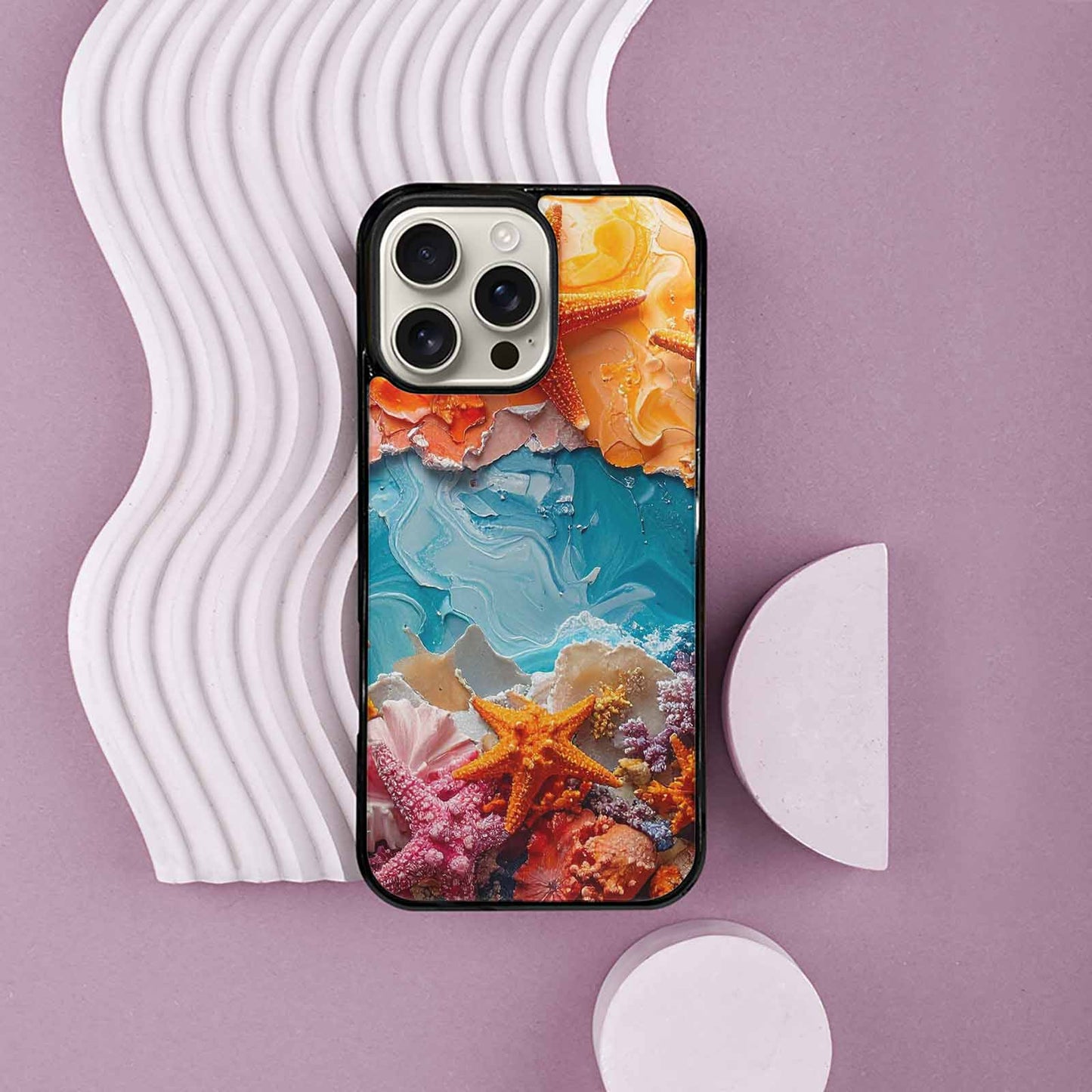 iPhone 16 Pro Max Case — Starfish Cluster Starfish Cluster Pattern Hundreds, Custom Printed Phone Case