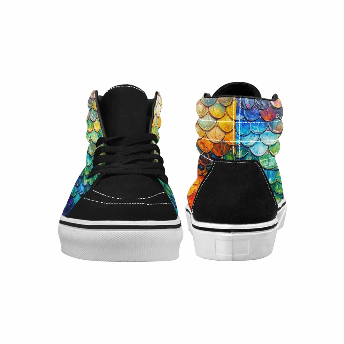 MEN'S Reptile Scale High Top Canvas Surreal Custom Shoes