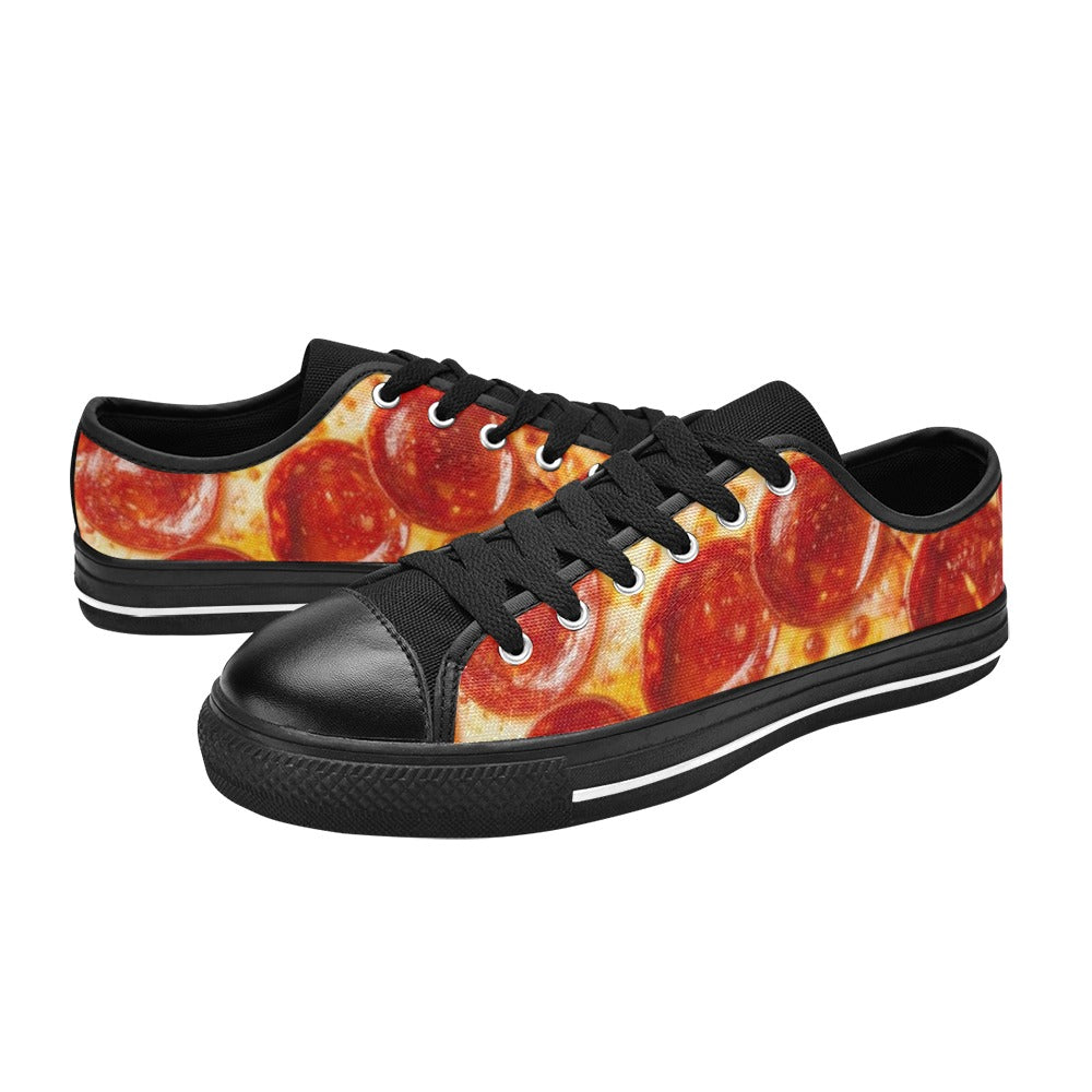 WOMEN'S Pepperoni Pizza Canvas Surreal Sneakers
