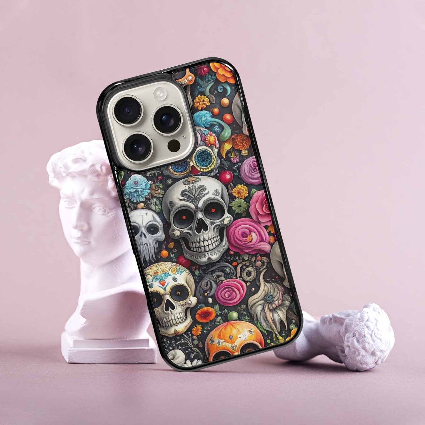 iPhone 16 Pro Case — Greyscale Black And White Dark Black, Original Design Phone Case