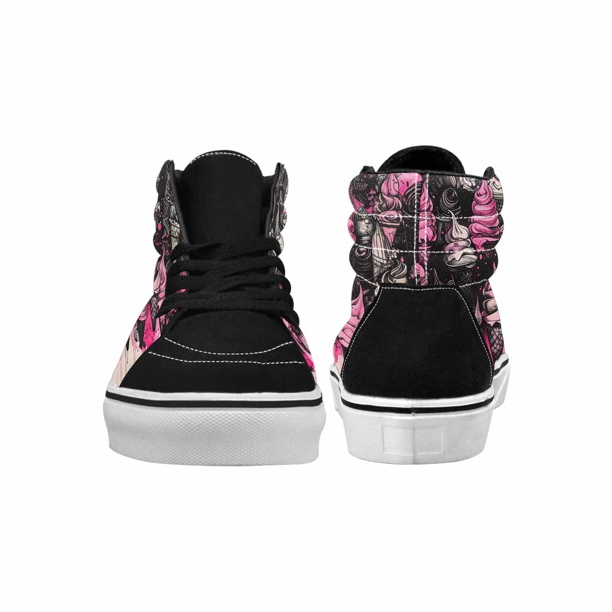 MEN'S Ice Cream Motif High Top Canvas Kaleidoscope Sneakers
