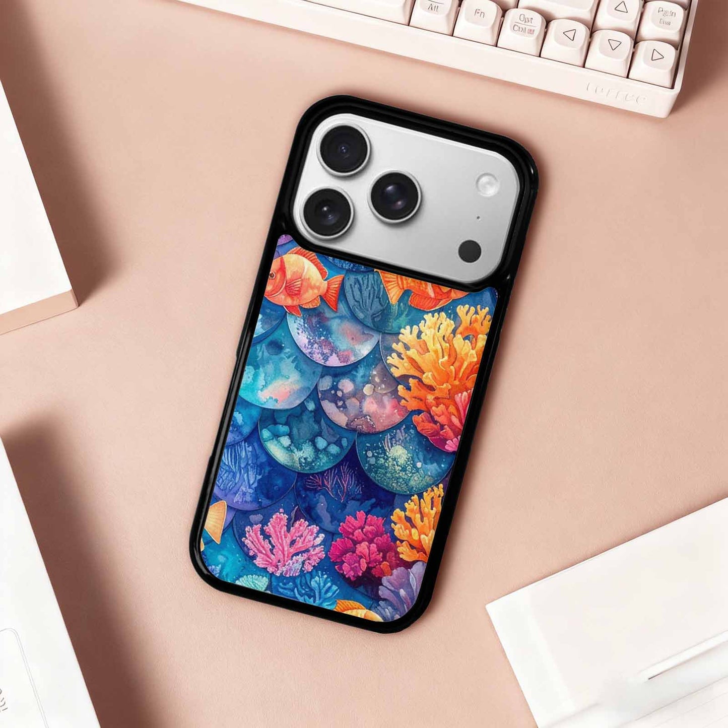 iPhone 17 Pro Case — Small Fish Scale And Coral Original, Custom Print Case Cover