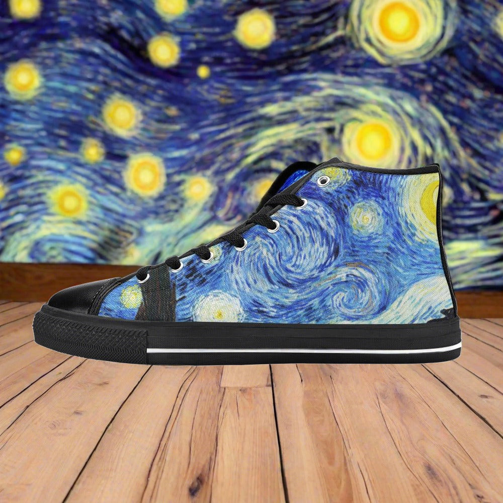 Mermaid Red Gold Custom Bold Art - Freaky Shoes