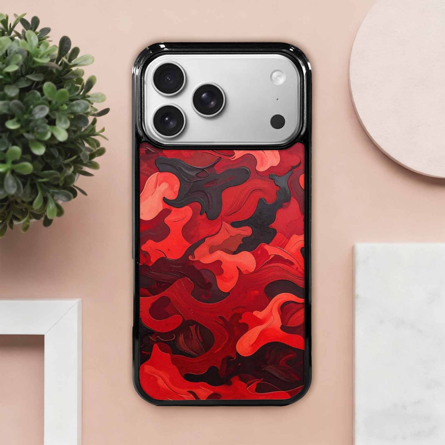iPhone 17 Pro Max Case — Small Military Camouflage Blotch Camo, Personalized Phone Case