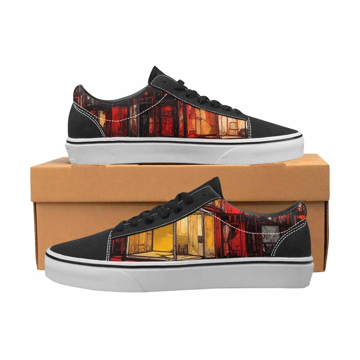 WOMEN'S Liminal Space Fragment Lace-Up Canvas Surreal Shoes
