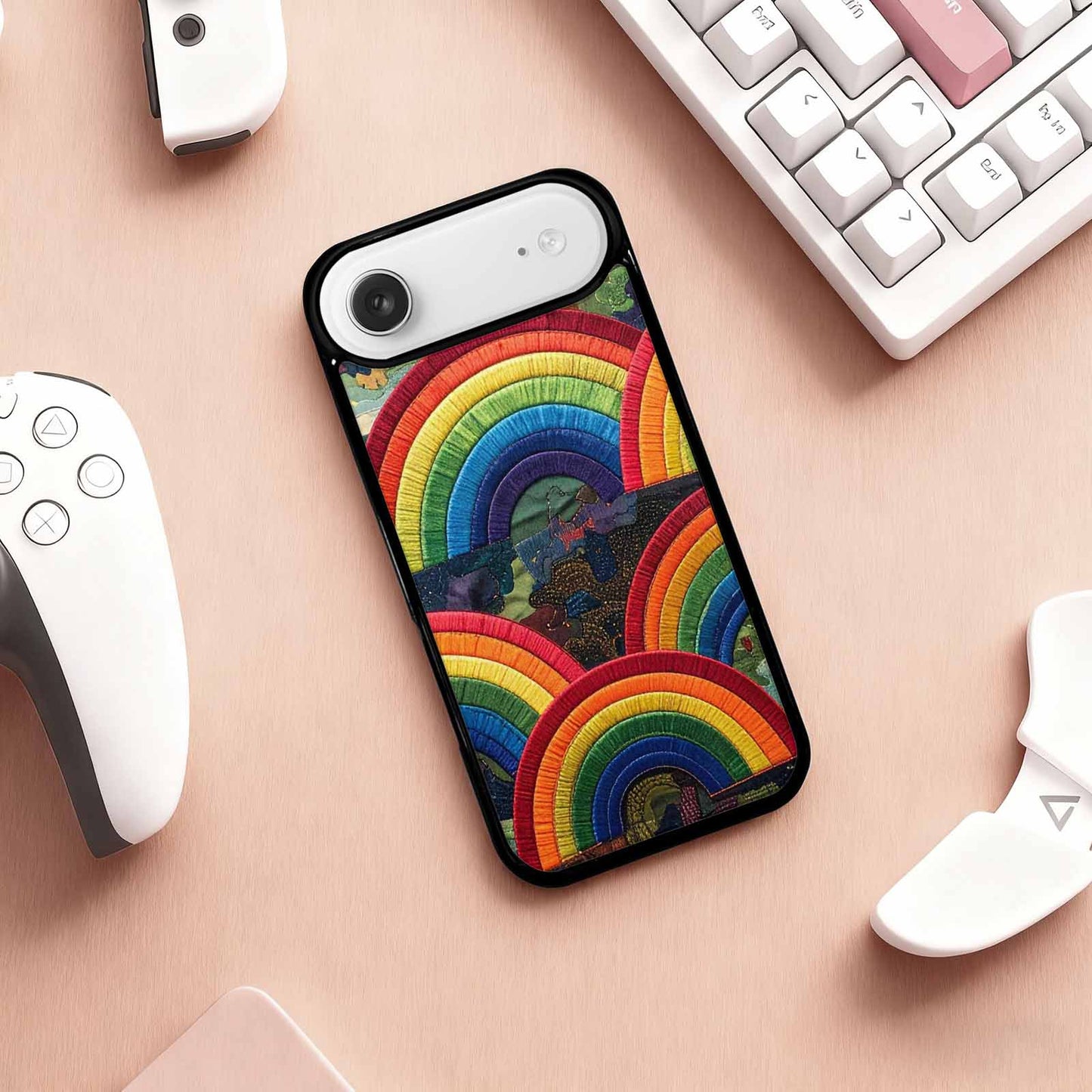iPhone 17 Air Case — Vivid Camo Rainbow Arc Camo, Custom Designed Case Cover