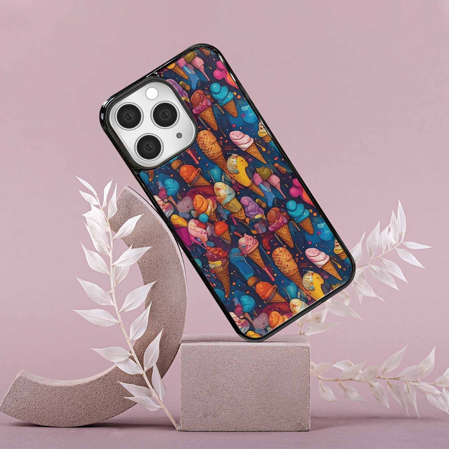 iPhone 15 Pro Max Case — Ice Cream Motif Ice Cream Motifs, Custom Printed Phone Case