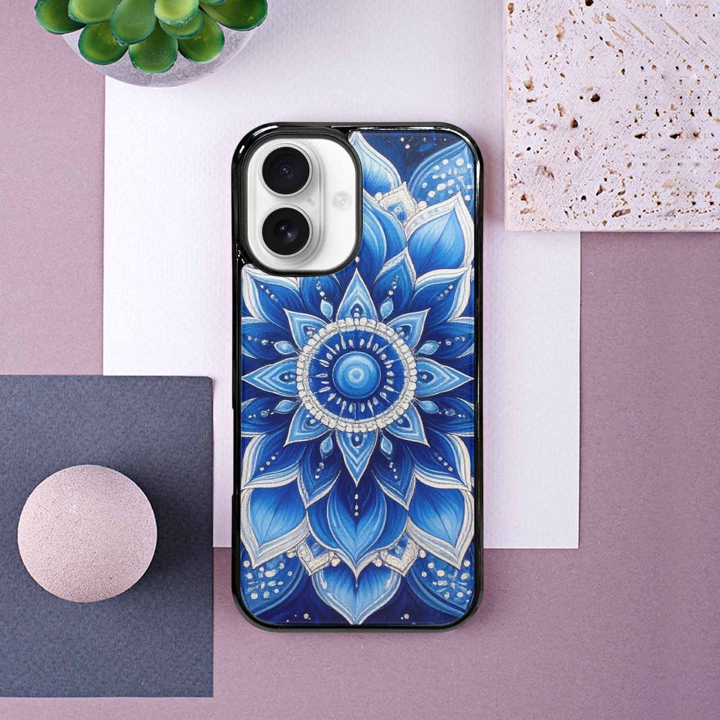iPhone 16 Case — Boho Mandala Custom Personalized Phone Cover, Original Design Phone Case