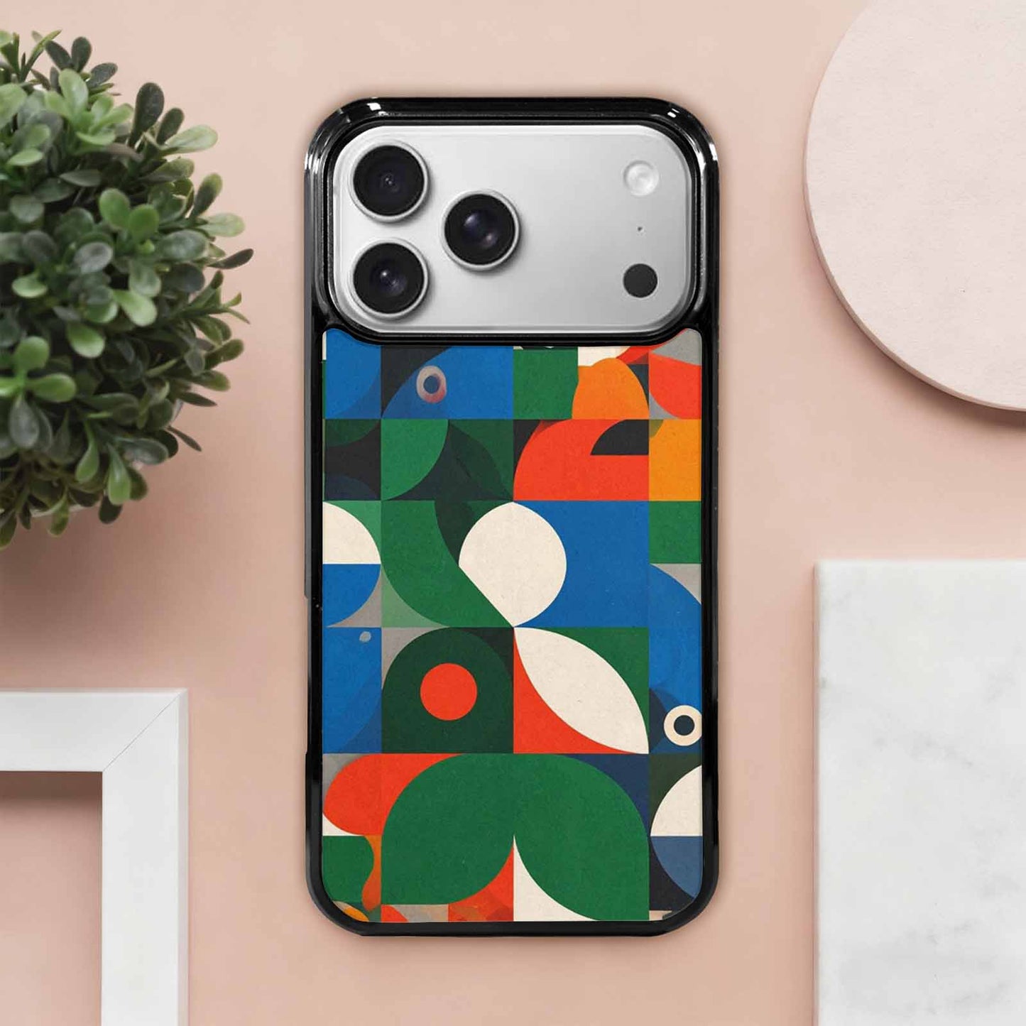 iPhone 17 Pro Max Case — Memphis Art Pattern (1) Retro Vintage, Custom Art Phone Cover