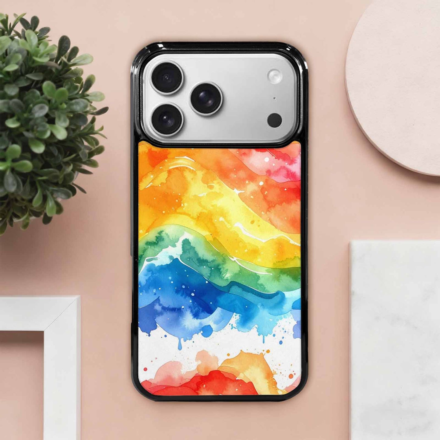 iPhone 17 Pro Max Case — Watercolor Splash Abstract Pattern, Watercolor Abstract, Customized Protective Case