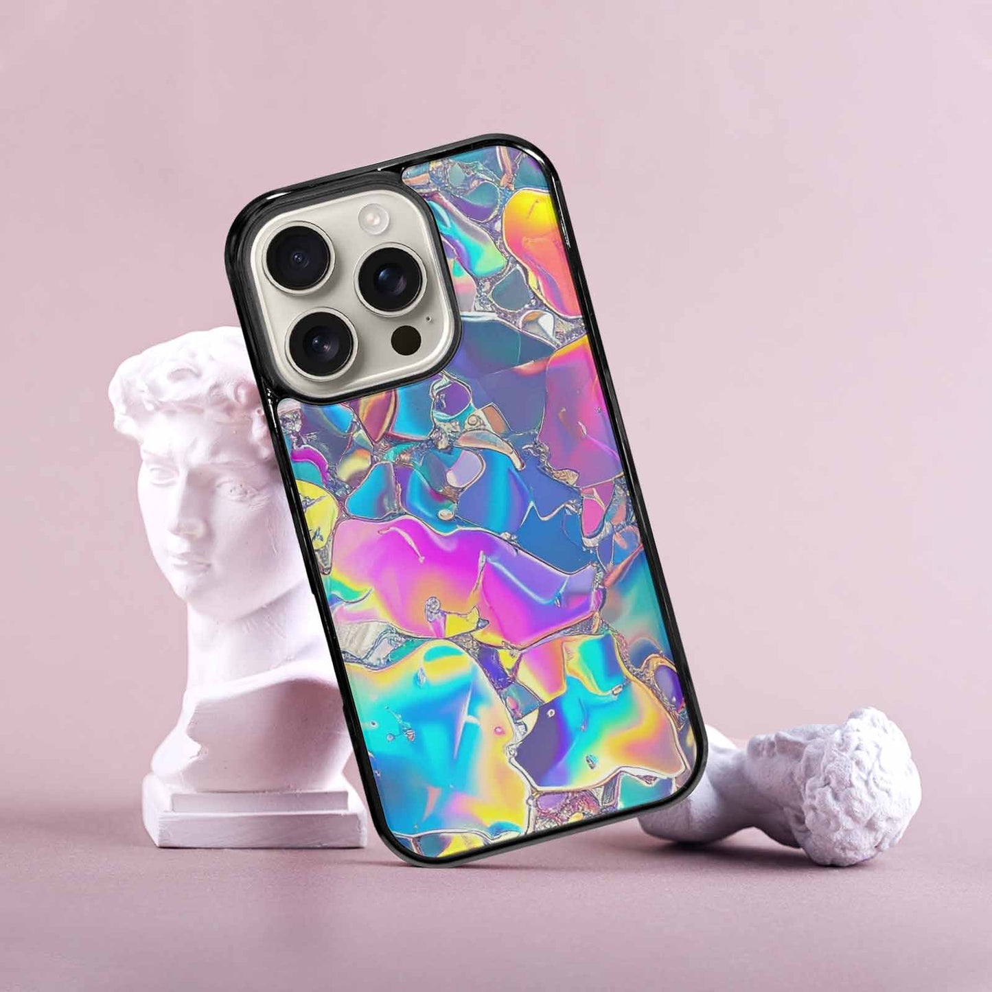 iPhone 16 Pro Case — Holographic Iridescent Shimmer Pattern Hundreds Of, Personalized Phone Case