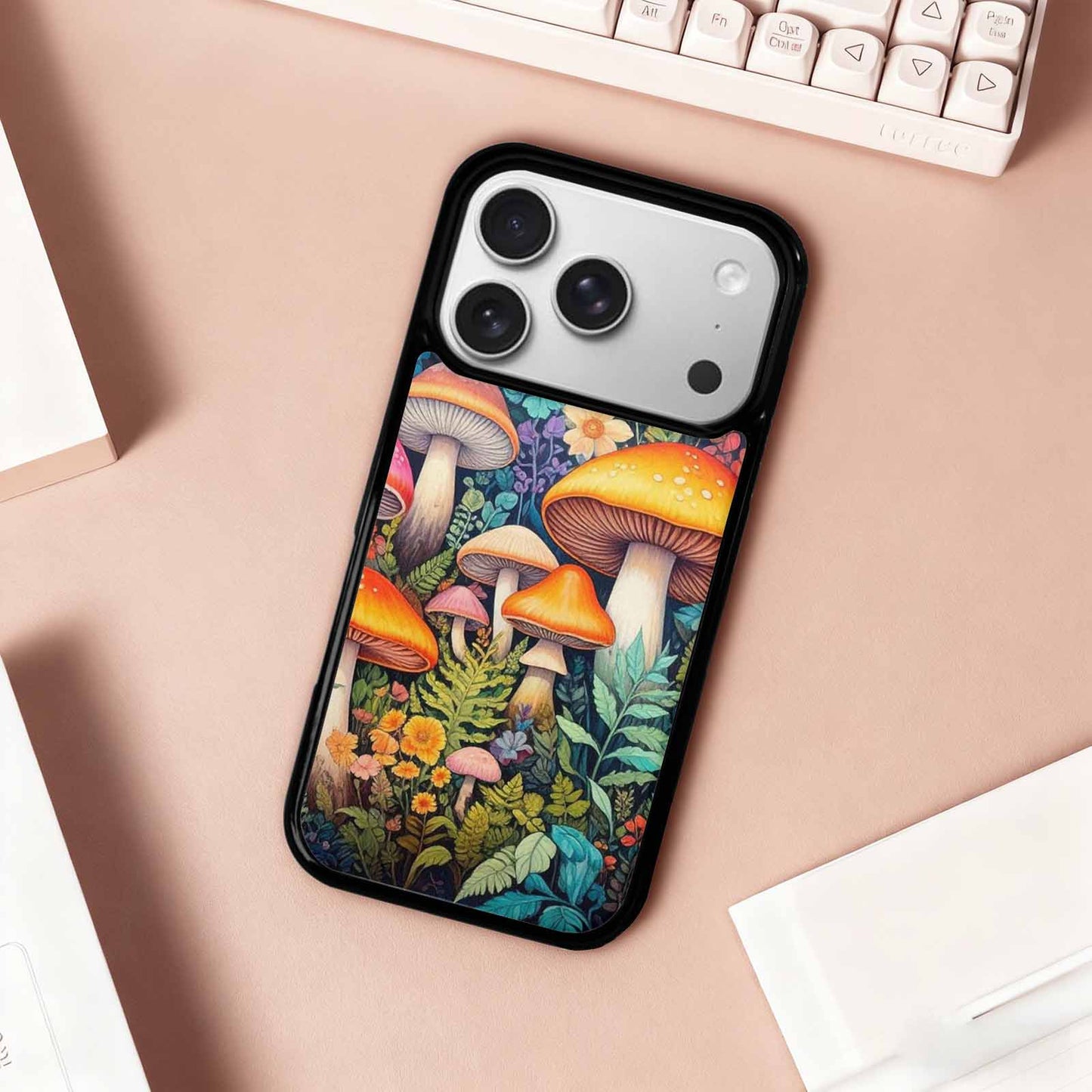 iPhone 17 Pro Case — Mushrooms Botanicalmushrooms P Eb7 Floral, Custom Designed Case Cover