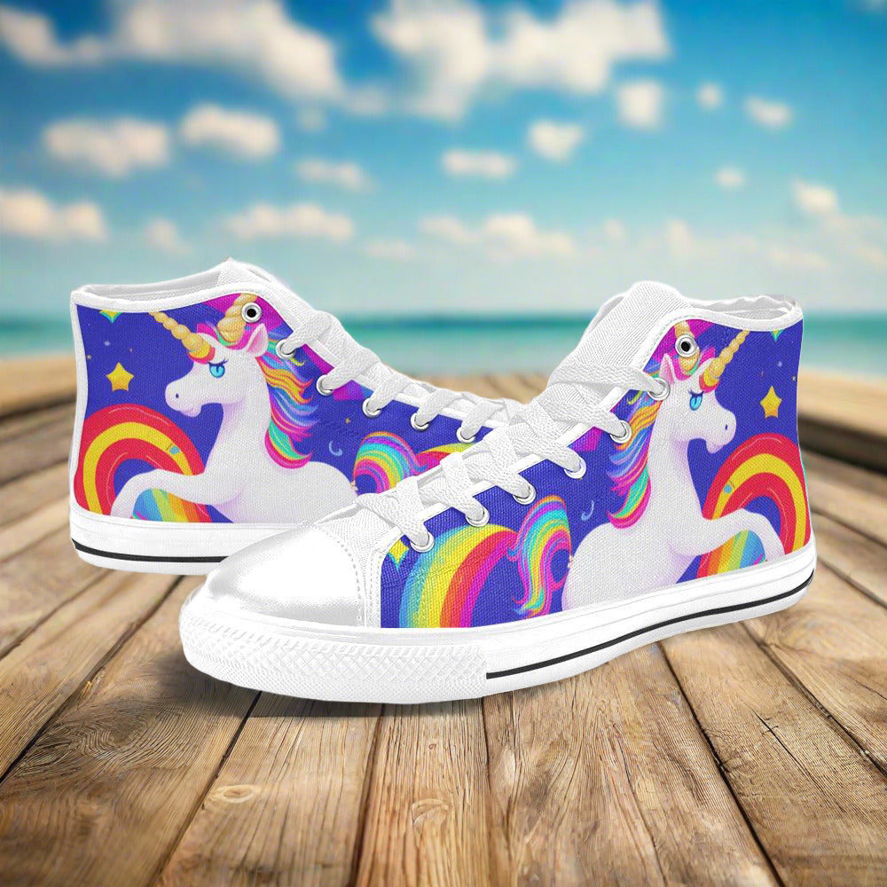 Butterfly Rainbow Dark Cosmic Unique MEN Bold Art - Freaky Shoes | Custom Art Sneakers
