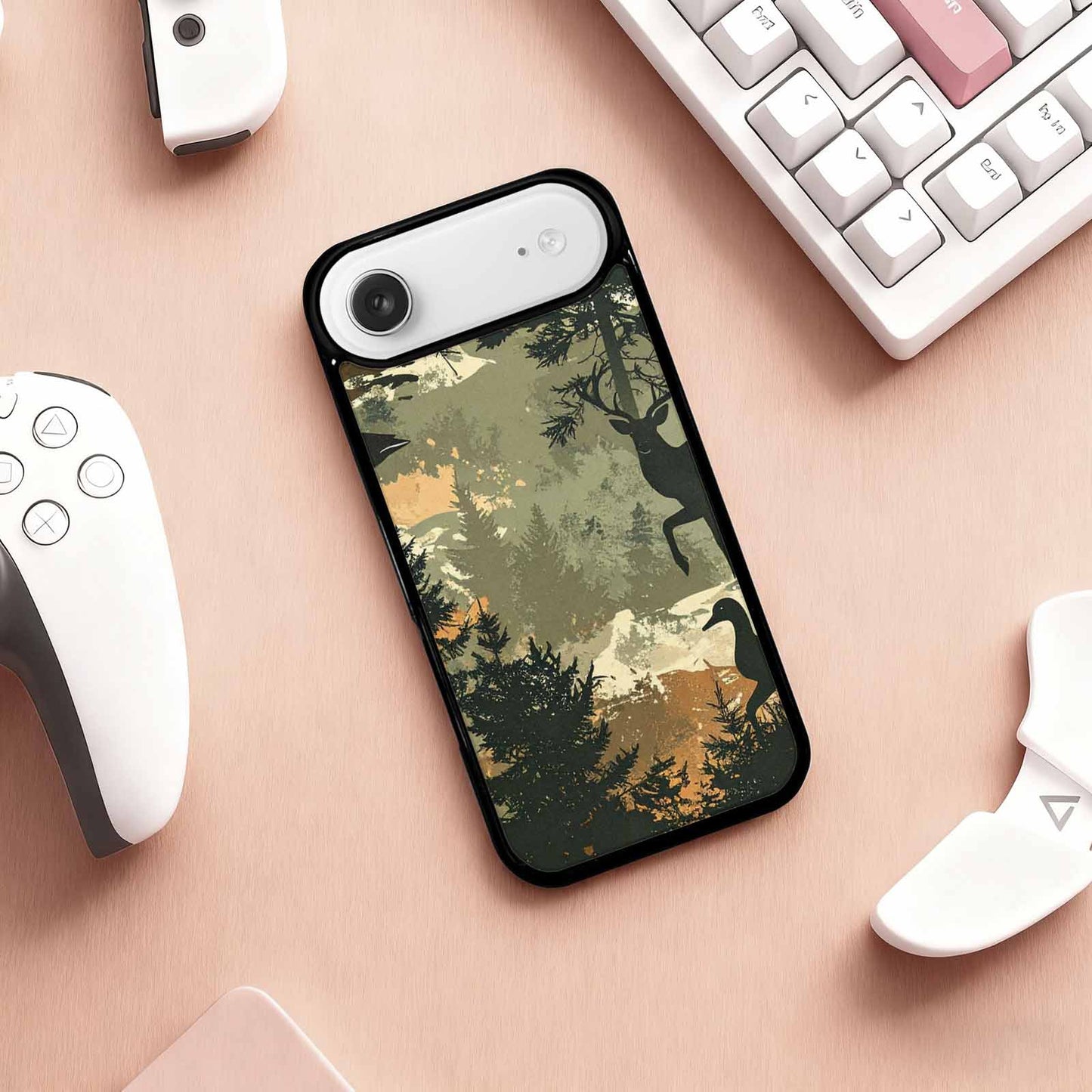 iPhone 17 Air Case — Hunting Camouflage Pattern With Deer Camo, Unique Phone Case Design