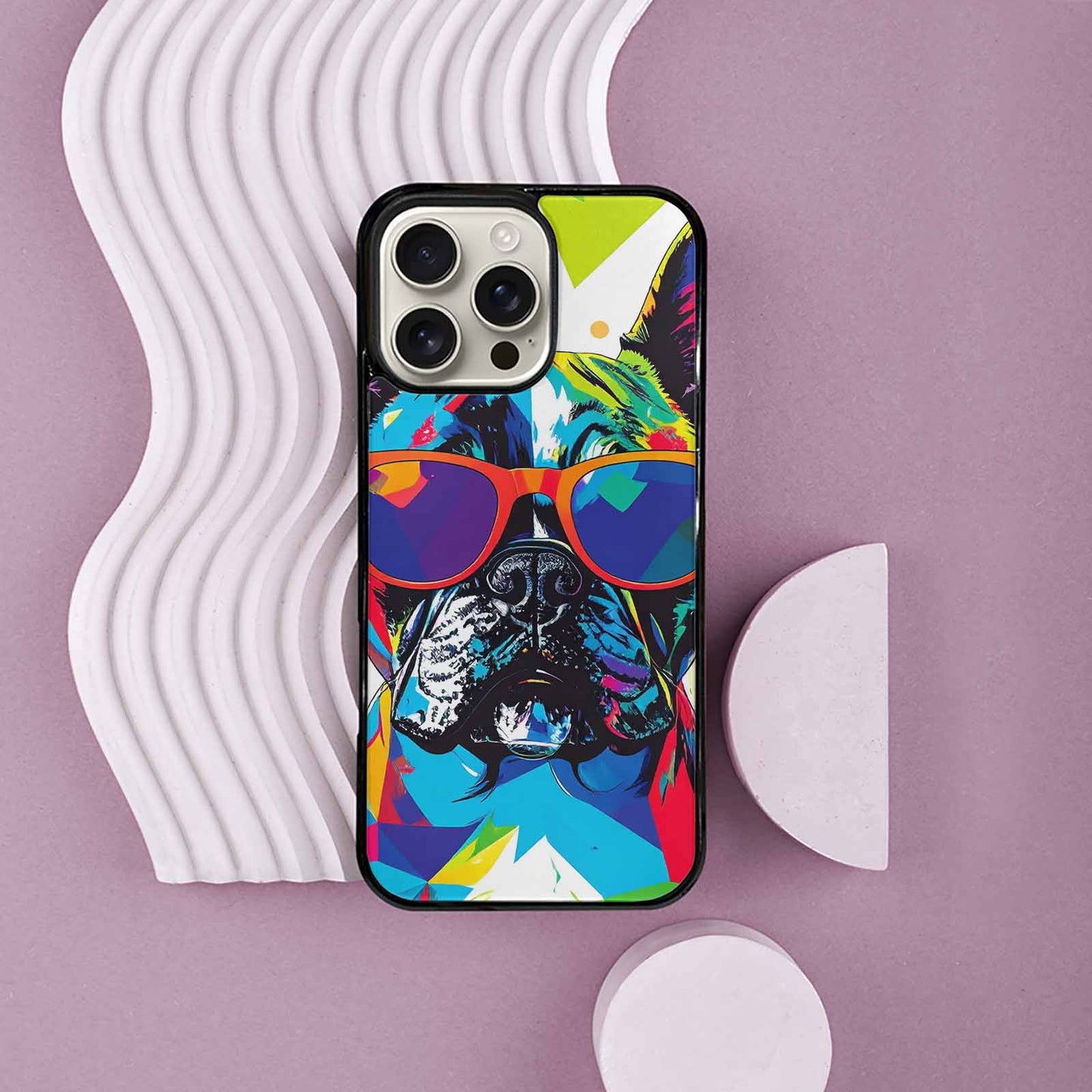 iPhone 16 Pro Max Case — French Bulldog Pop Art Pattern Personalized, Custom Printed Phone Case