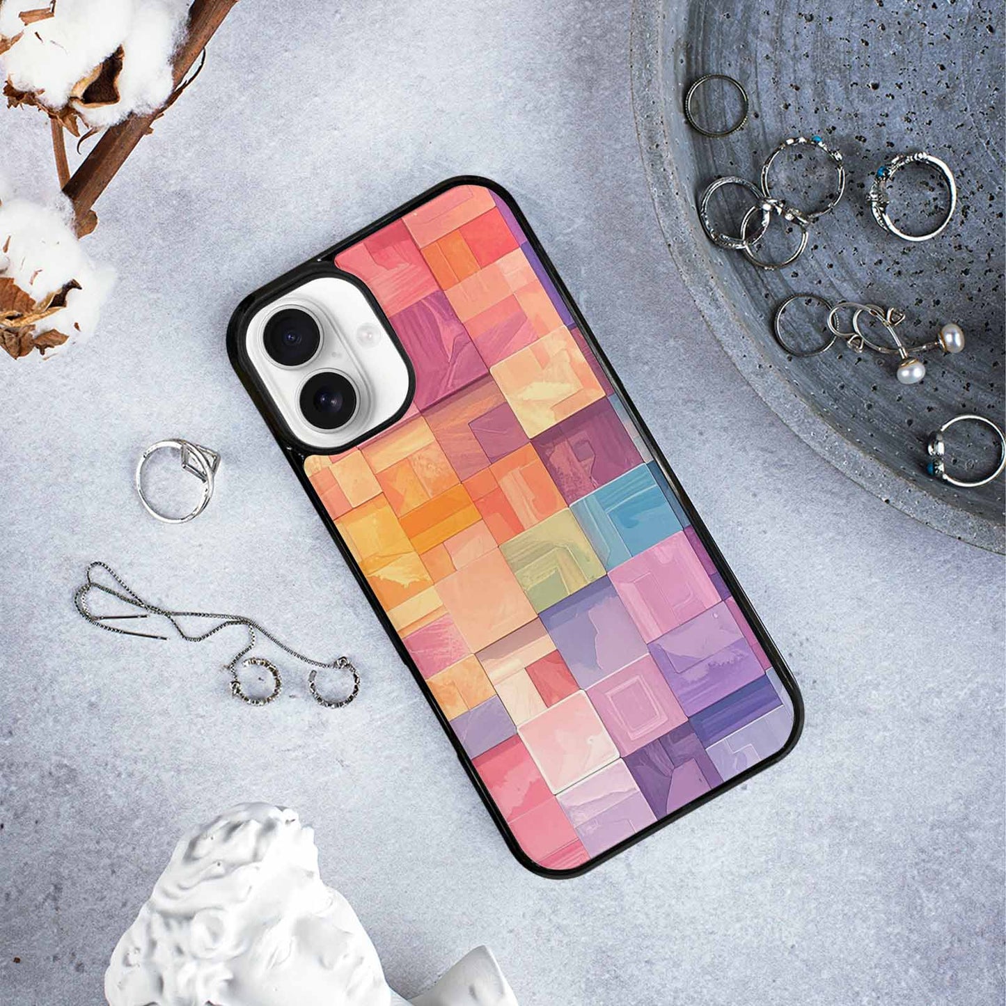 iPhone 16 Plus Case — Color Gradient Fade Pattern Hundreds Of, Customized Protective Case