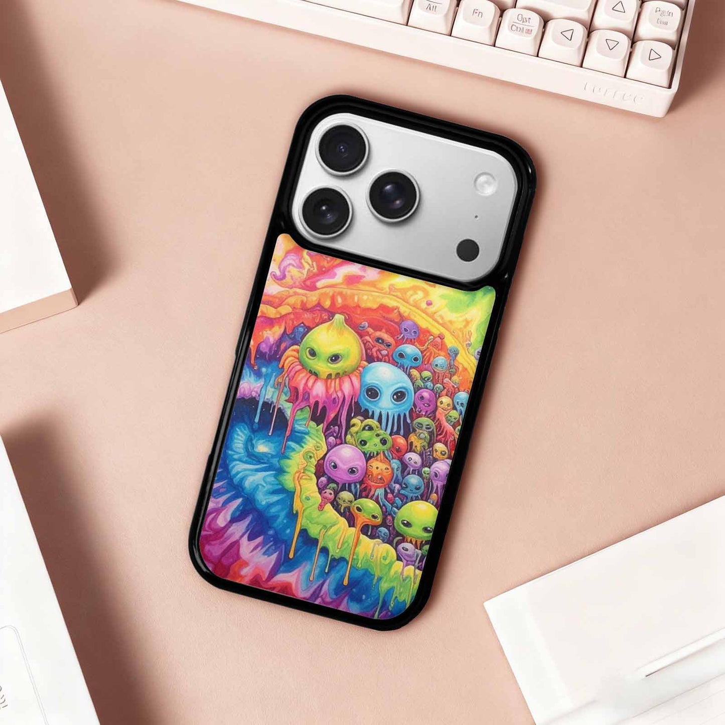iPhone 17 Pro Case — Aliens Tie Dyemelting Aliens P Tie, Personalized Phone Case