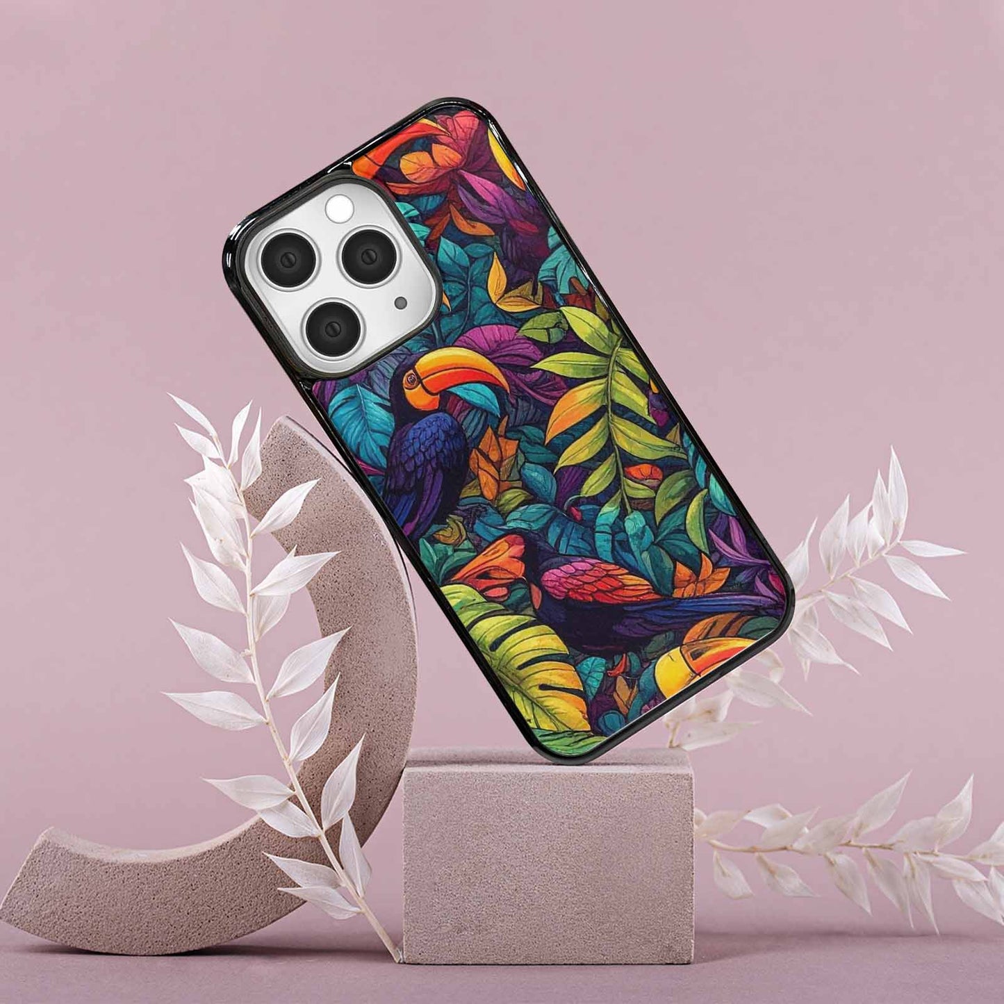 iPhone 15 Pro Max Case — Toucan Jungle Toucan Jungle Pattern Hundreds, Unique Phone Case Design