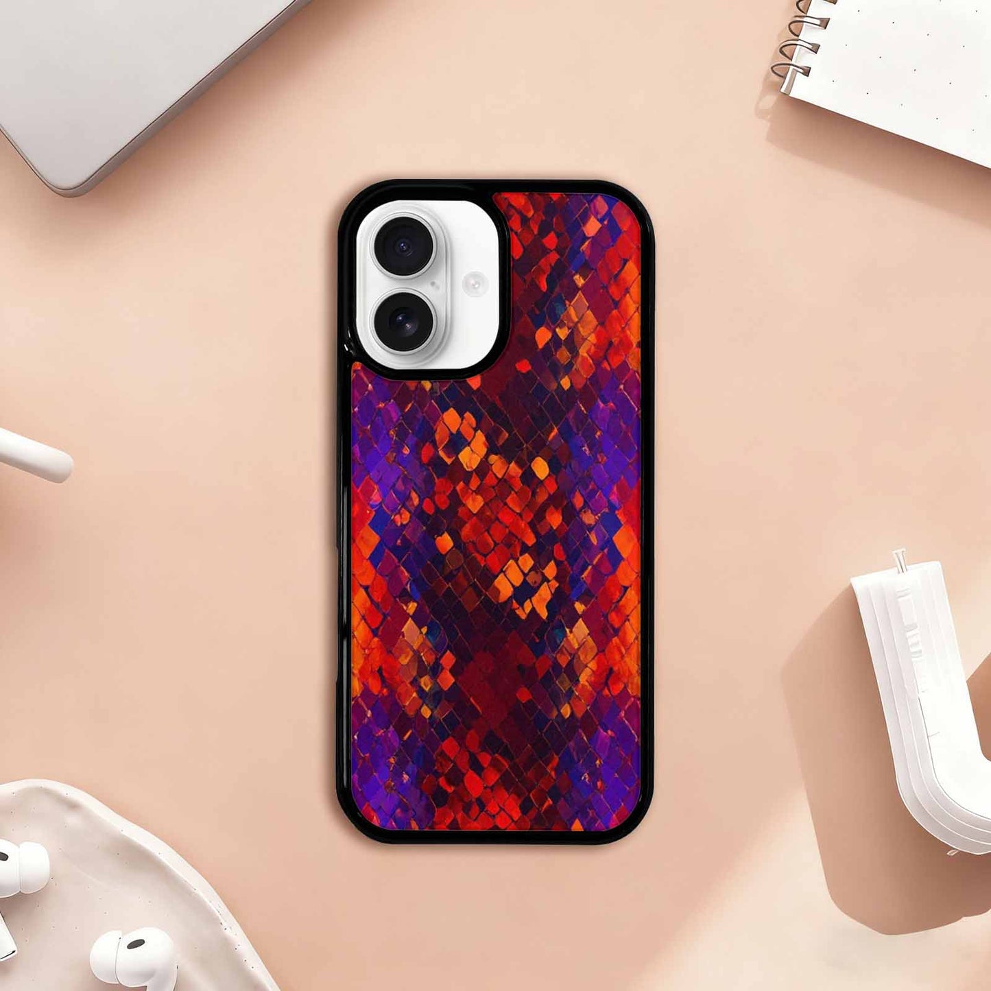 iPhone 17 Case — Snake Print Dark Seamless Animal Print, Custom Printed Phone Case