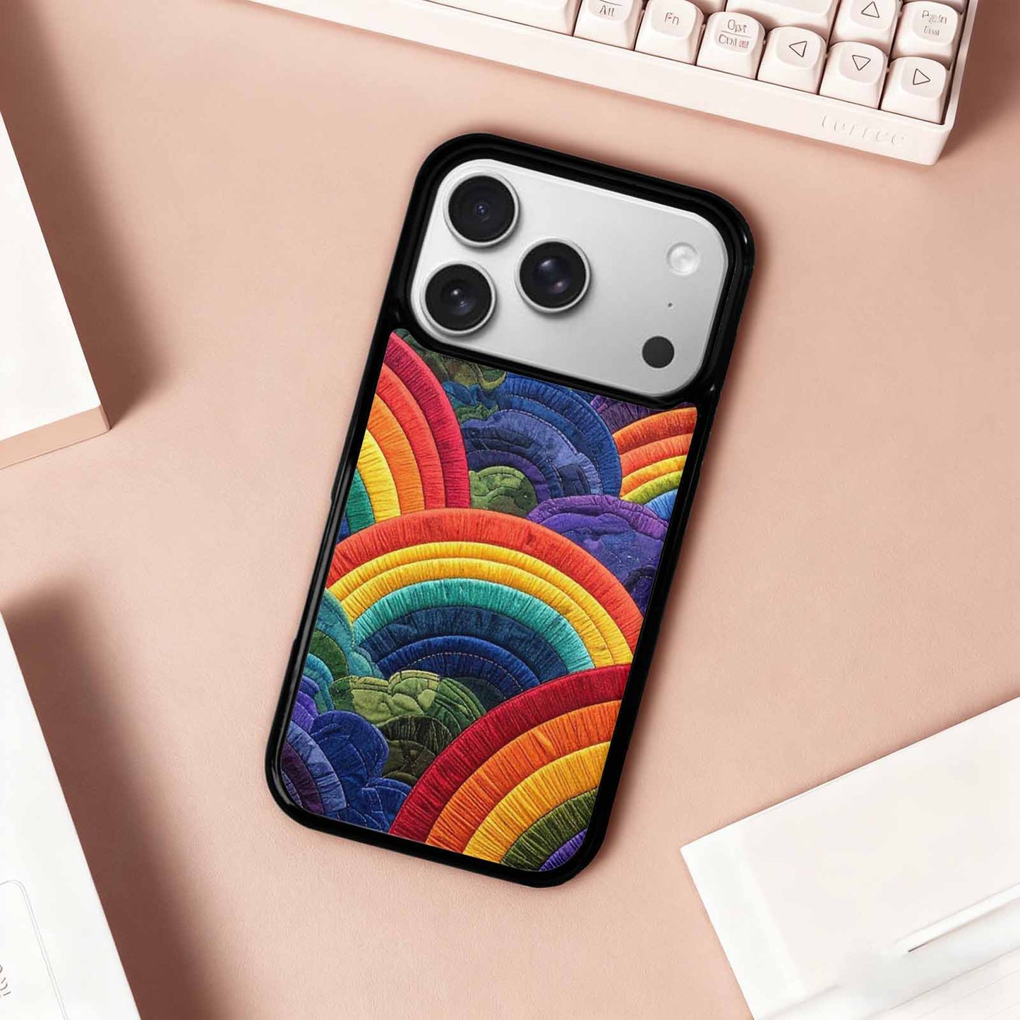 iPhone 17 Pro Case — Vivid Camo Rainbow Arc Camo, Custom Phone Case