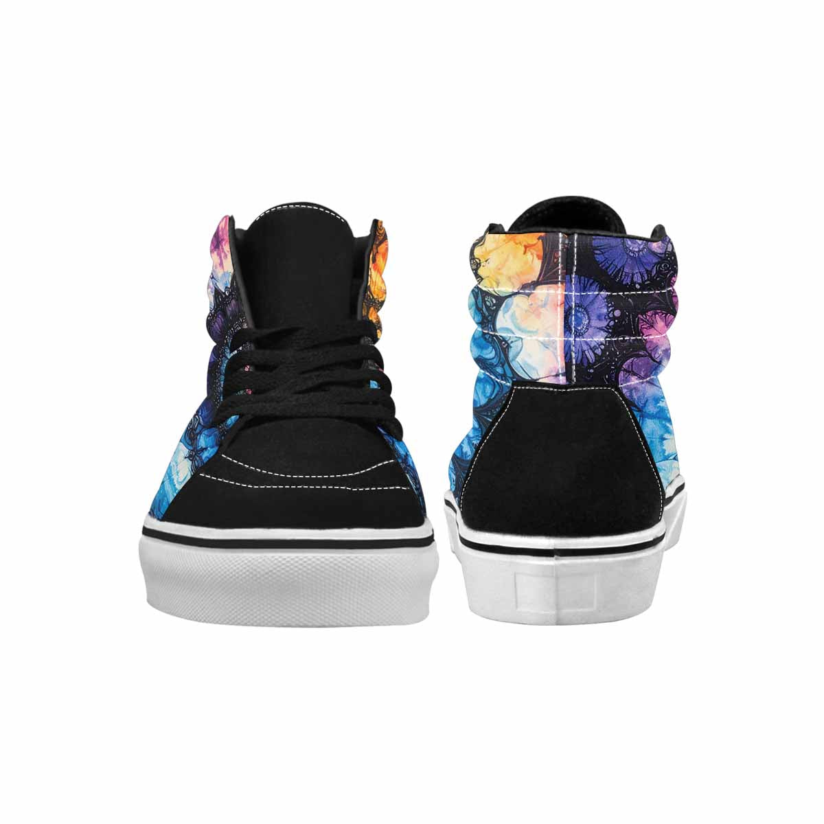 MEN'S Tie High Top Canvas Kaleidoscope Custom Sneakers