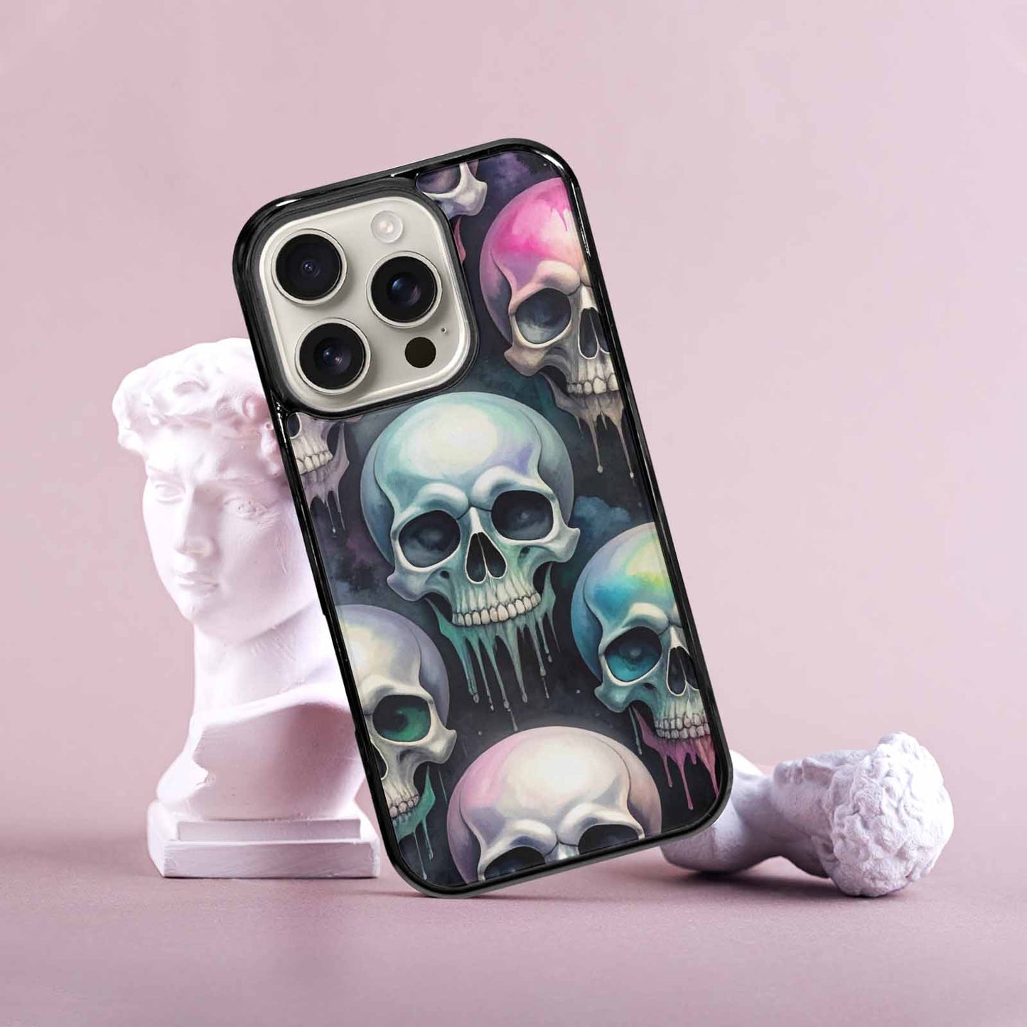 iPhone 16 Pro Case — Dark Black And White Color Tone, Custom Made Phone Cover