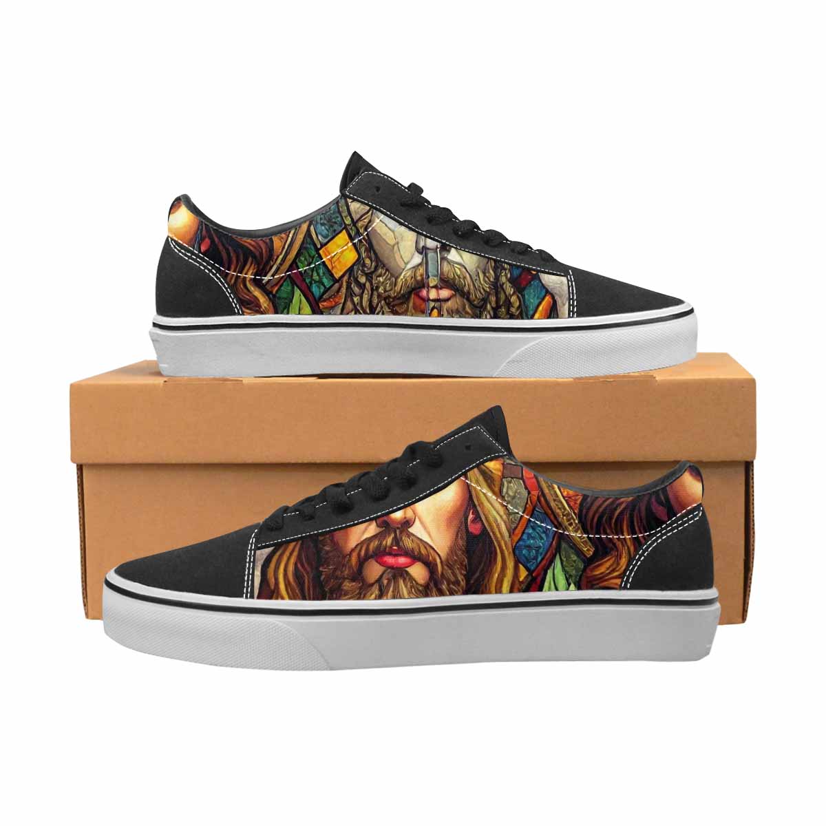 WOMEN'S Jesus Face Small Canvas Lace-Up Vivid Shoes
